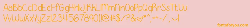 GeorgiaBelleSkinny Font – Orange Fonts on Pink Background