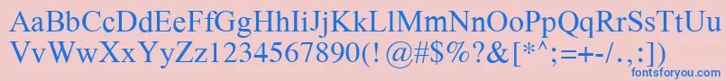 GalatiaSil Font – Blue Fonts on Pink Background