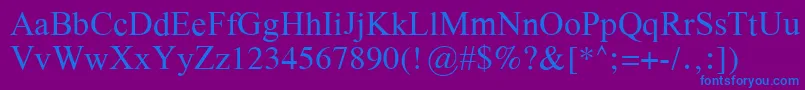 Шрифт GalatiaSil – синие шрифты на фиолетовом фоне