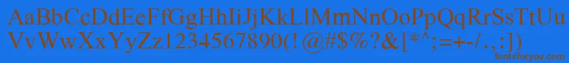 GalatiaSil Font – Brown Fonts on Blue Background