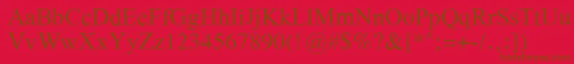 GalatiaSil-fontti – ruskeat fontit punaisella taustalla