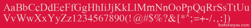 GalatiaSil Font – Pink Fonts on Red Background
