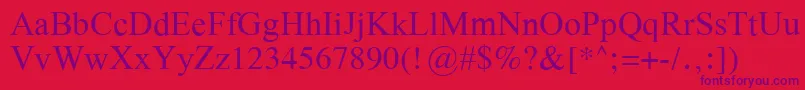 GalatiaSil Font – Purple Fonts on Red Background