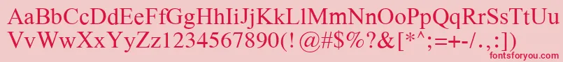 GalatiaSil Font – Red Fonts on Pink Background