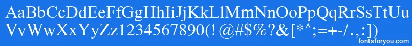 GalatiaSil Font – White Fonts on Blue Background