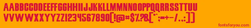 Snicsn Font – Red Fonts on Orange Background