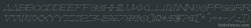 Шрифт AnglocelestialItalic – серые шрифты на чёрном фоне