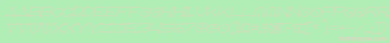 AnglocelestialItalic Font – Pink Fonts on Green Background