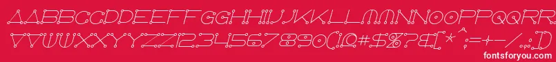 fuente AnglocelestialItalic – Fuentes Blancas Sobre Fondo Rojo