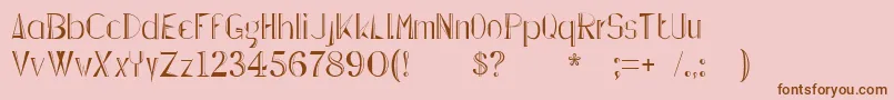 Lepinadoline Font – Brown Fonts on Pink Background