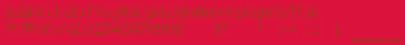 Lepinadoline Font – Brown Fonts on Red Background