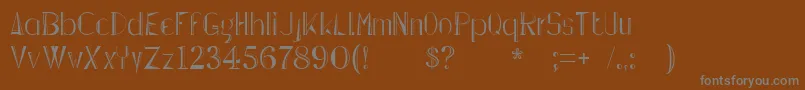 Lepinadoline Font – Gray Fonts on Brown Background