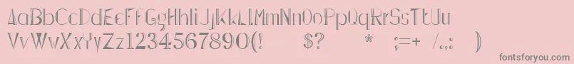 Lepinadoline Font – Gray Fonts on Pink Background