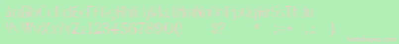 Lepinadoline Font – Pink Fonts on Green Background
