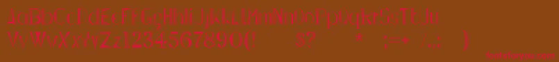 Lepinadoline Font – Red Fonts on Brown Background