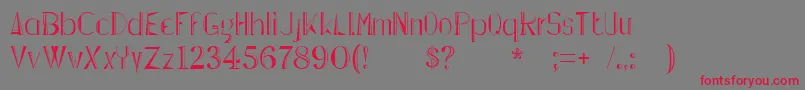 Lepinadoline Font – Red Fonts on Gray Background