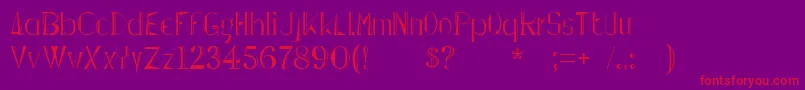 Lepinadoline Font – Red Fonts on Purple Background