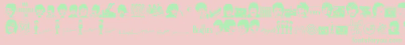 Jdm Font – Green Fonts on Pink Background