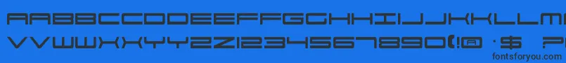 Por2 Font – Black Fonts on Blue Background