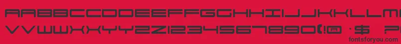 Por2 Font – Black Fonts on Red Background