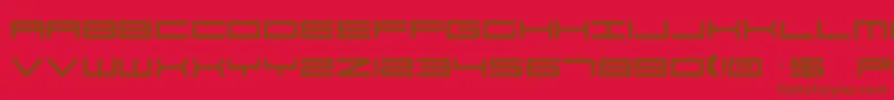 Por2 Font – Brown Fonts on Red Background