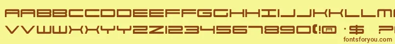 Por2 Font – Brown Fonts on Yellow Background