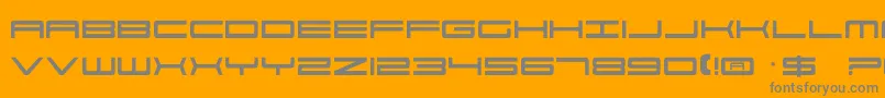 Por2 Font – Gray Fonts on Orange Background