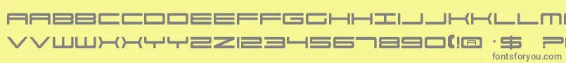 Por2 Font – Gray Fonts on Yellow Background