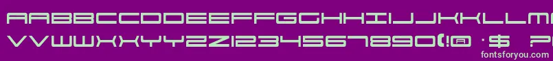 Por2 Font – Green Fonts on Purple Background