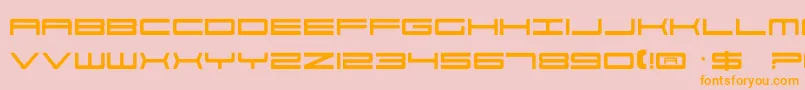 Por2 Font – Orange Fonts on Pink Background