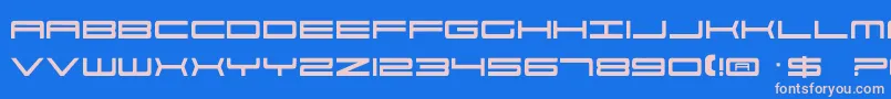 Por2 Font – Pink Fonts on Blue Background