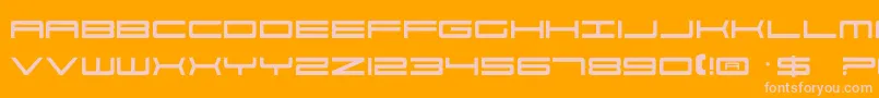 Por2 Font – Pink Fonts on Orange Background