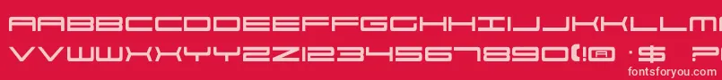 Por2 Font – Pink Fonts on Red Background