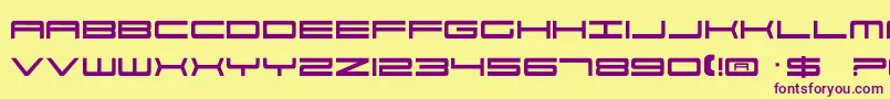 Por2 Font – Purple Fonts on Yellow Background