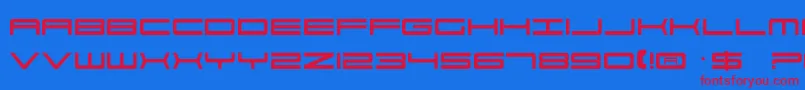 フォントPor2 – 赤い文字の青い背景