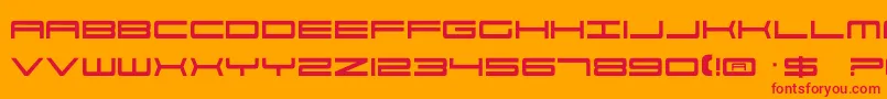 Por2 Font – Red Fonts on Orange Background