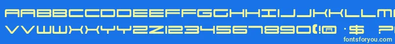 Por2 Font – Yellow Fonts on Blue Background