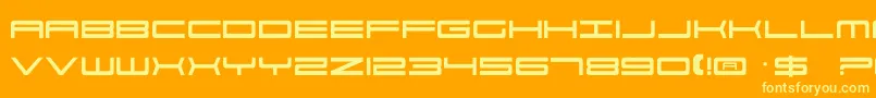Por2 Font – Yellow Fonts on Orange Background