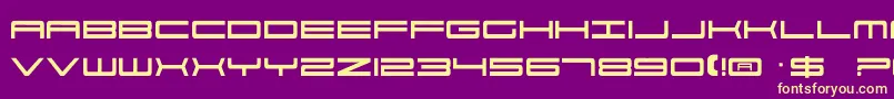 Por2 Font – Yellow Fonts on Purple Background