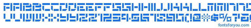 De Stencil Nf-fontti – siniset fontit
