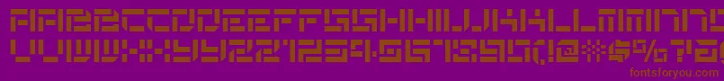 De Stencil Nf Font – Brown Fonts on Purple Background