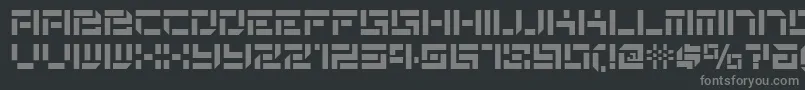 De Stencil Nf Font – Gray Fonts on Black Background