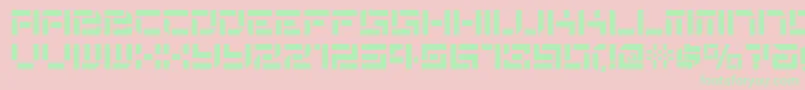 De Stencil Nf Font – Green Fonts on Pink Background