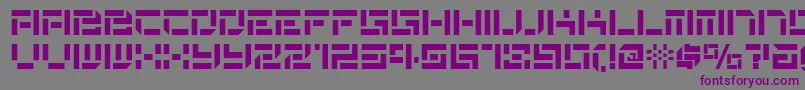 De Stencil Nf Font – Purple Fonts on Gray Background