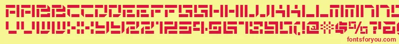 Police De Stencil Nf – polices rouges sur fond jaune