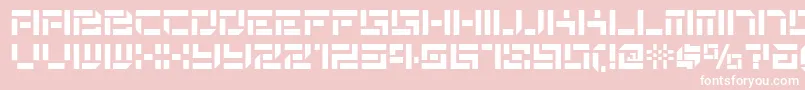 De Stencil Nf Font – White Fonts on Pink Background
