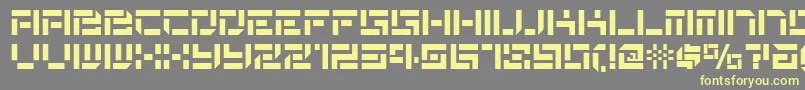 De Stencil Nf-Schriftart – Gelbe Schriften auf grauem Hintergrund