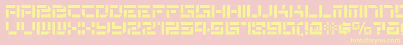 De Stencil Nf Font – Yellow Fonts on Pink Background