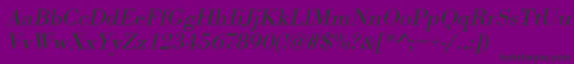 UrwbodonitextwidOblique Font – Black Fonts on Purple Background