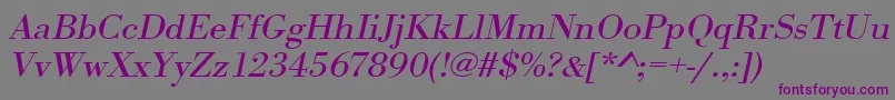 UrwbodonitextwidOblique Font – Purple Fonts on Gray Background